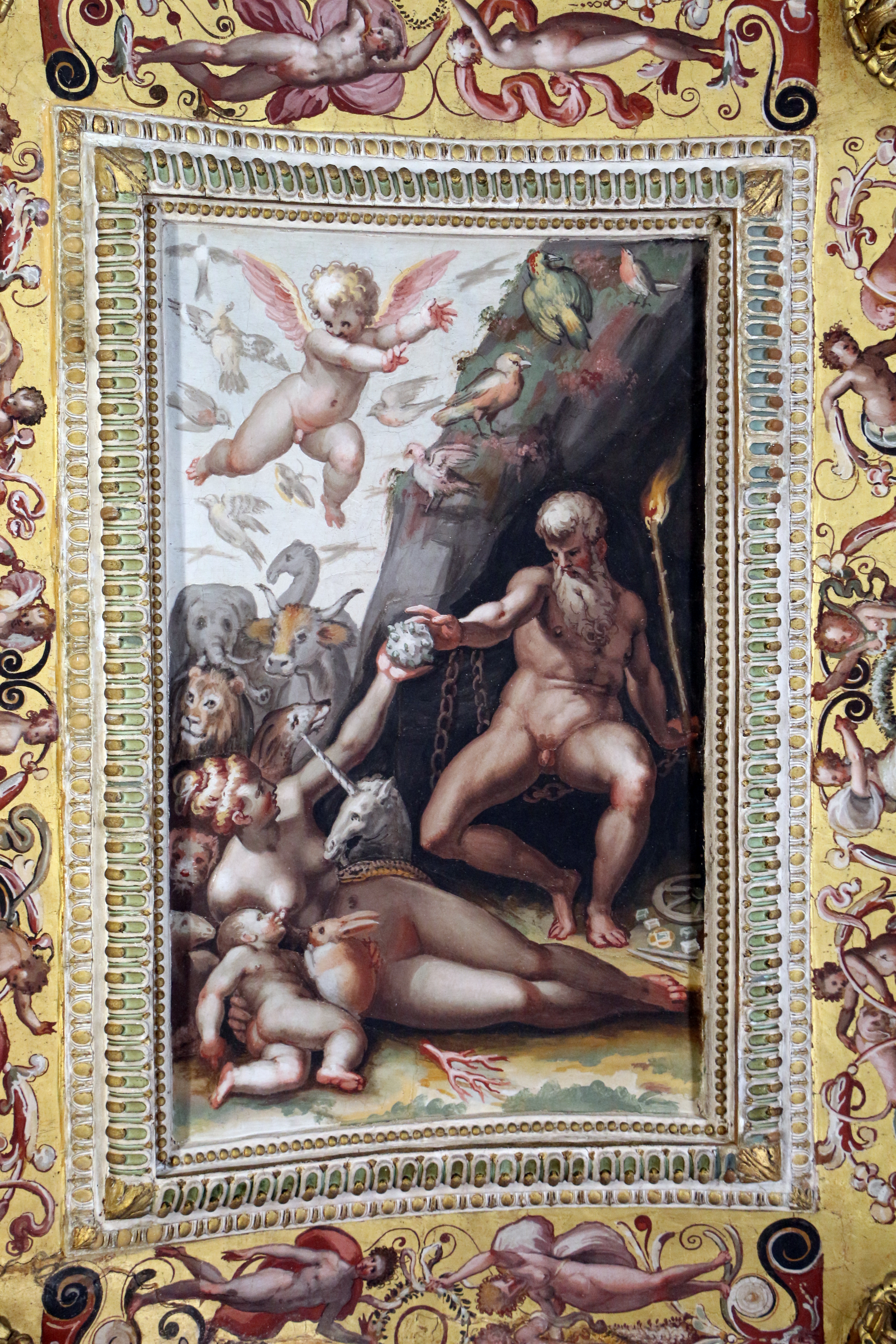 Prometheus receiving jewels from nature